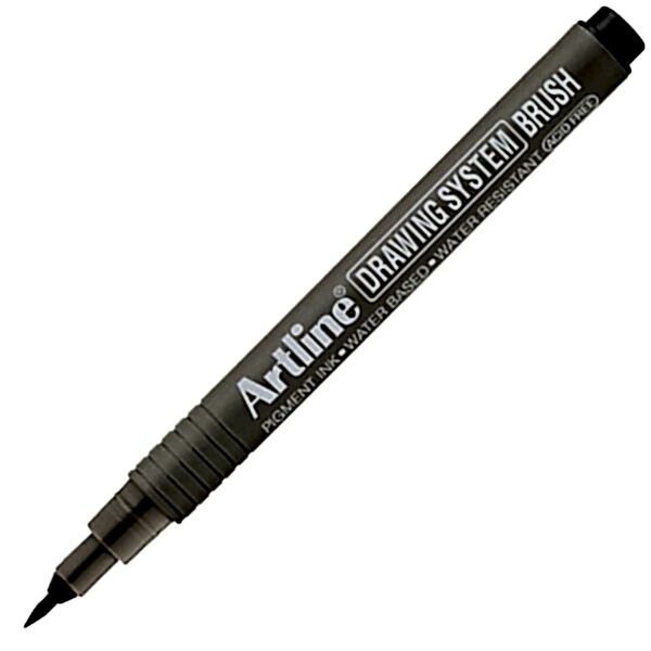Artline Drawing System Brush Çizim Kalemi Uç Fırça Siyah