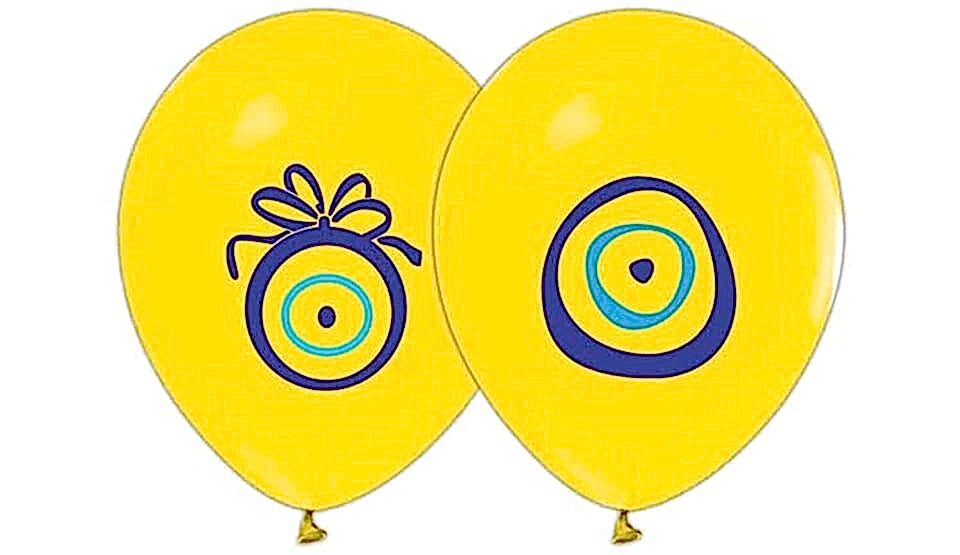 Balonevi Balon 12'' Sarı Nazar 100 Lü Paket