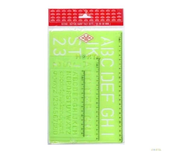 Hatas Büyük Harf Yazı Seti 10 20 30 Mm Takım