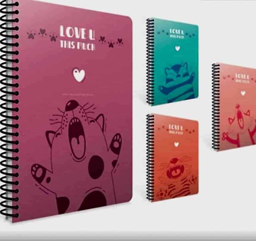 Gıpta Love U Spiralli Pp Kapak Defter 17x24 80 Yaprak Kareli