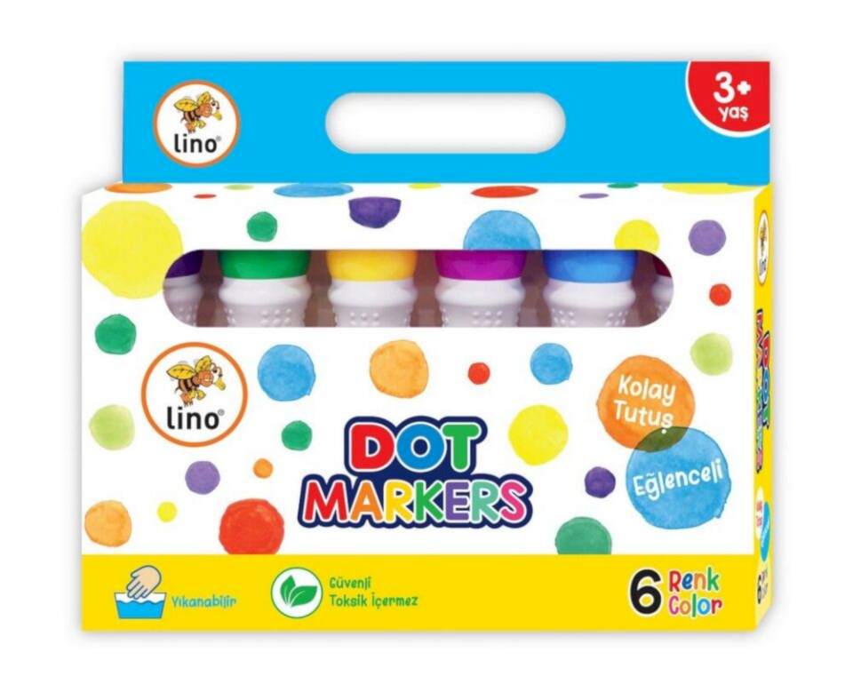 Lino Dot Markers 6 Lı Yıkanabilir