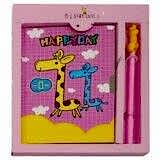 Taros Unicolor Smıle Anımals Kallemli Kilitli Hatıra Defteri