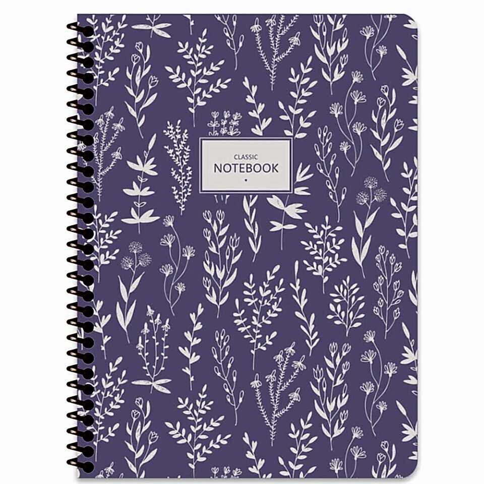 Keskin 16,5x22,5 80 Yaprak Karton Kapak Spiralli Pastel Flora Defter