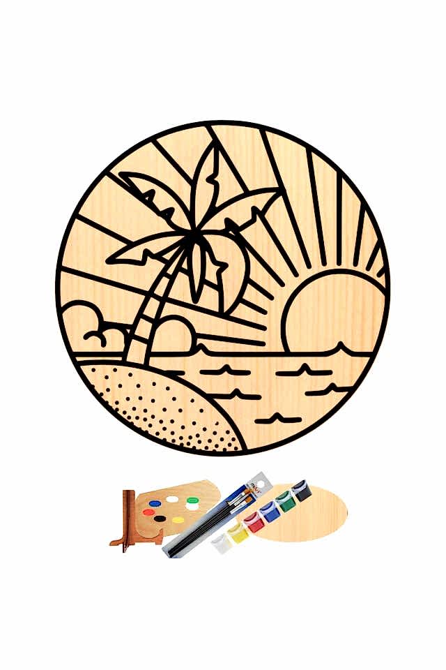 Hipenart Ahşap Tuval 20 Cm Hpnab003