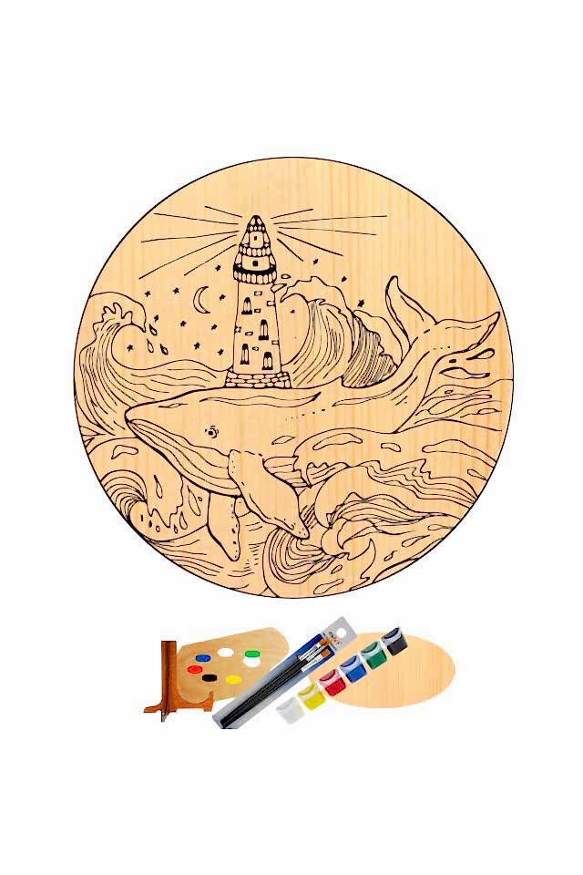 Hipenart Ahşap Tuval 20 Cm Hpnab005