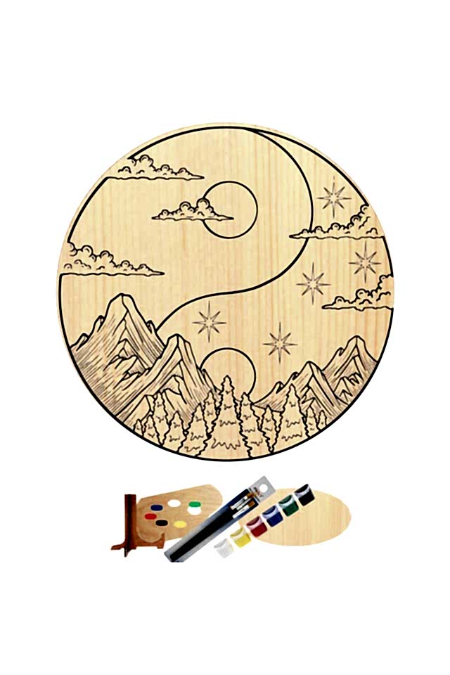 Hipenart Ahşap Tuval 20 Cm Hpnab008