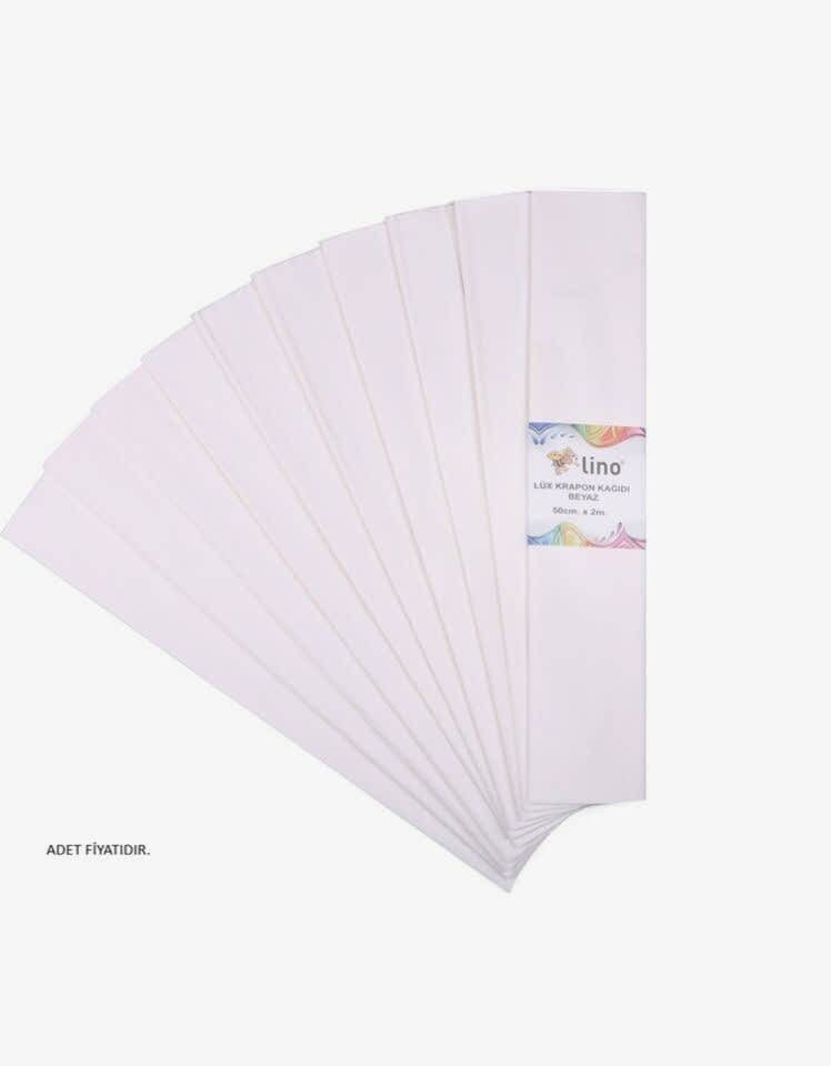 Lino Lüx Krapon Kağıdı Beyaz 50x200 Cm