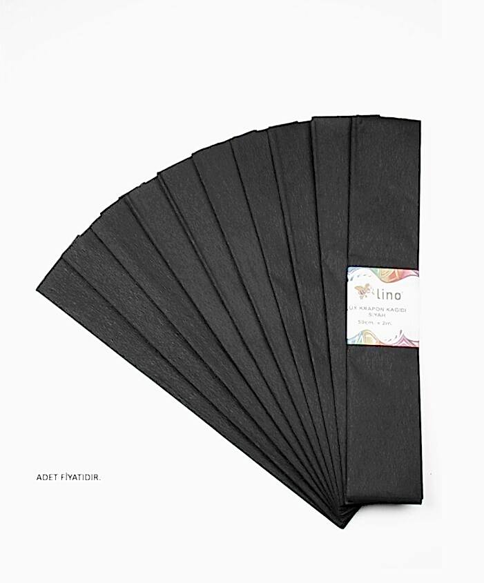 Lino Lüx Krapon Kağıdı Siyah 50x200 Cm