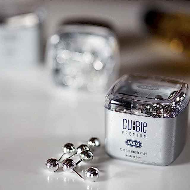 Cubbie Premium Top Harita Çivisi Silver