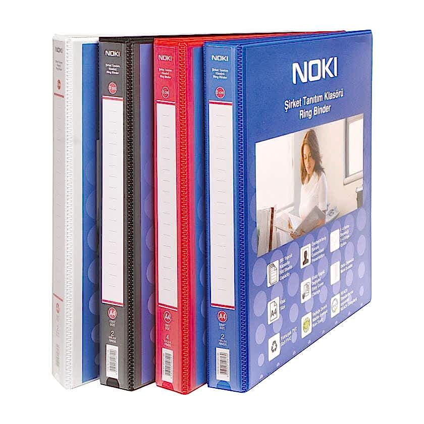 Noki Şirket Tanıtım Klasörü Siyah 2 Halkalı 7 Cm