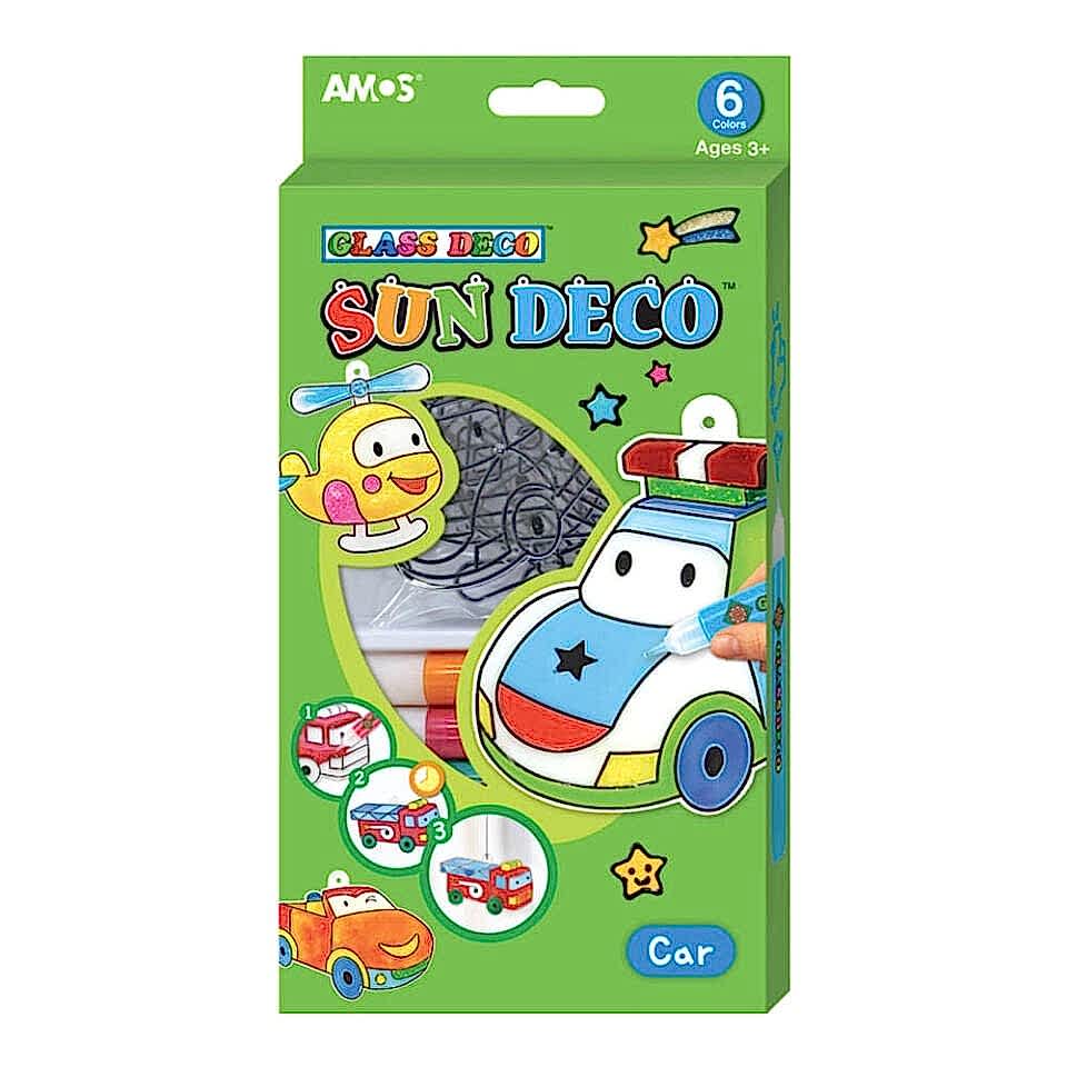 Amos Cam Boyama Seti Sun Deco Arabalar Sd10P6-C