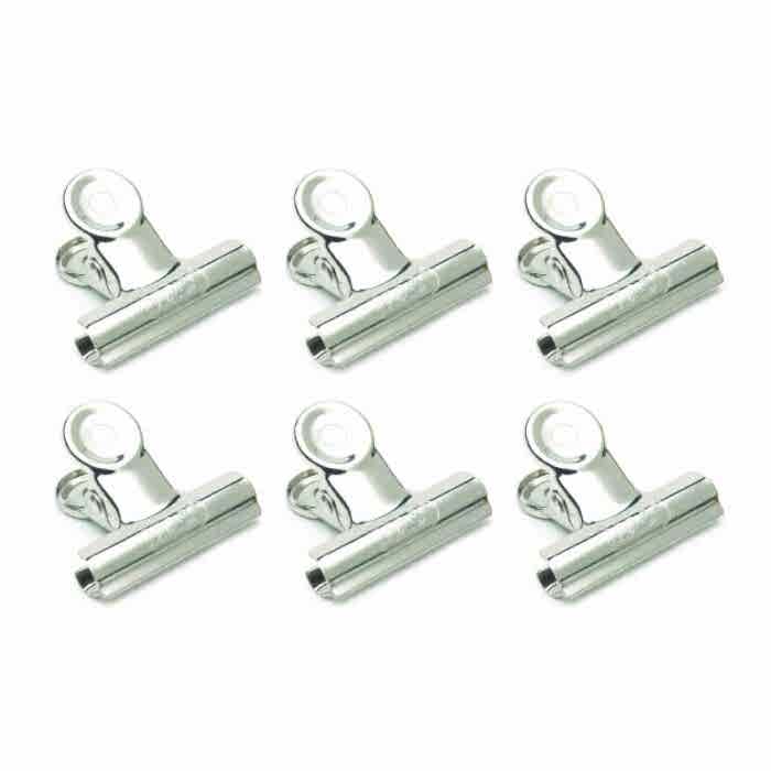 Mas Beyaz Metal Kıskaç Yaylı 40 Mm 6 Lı