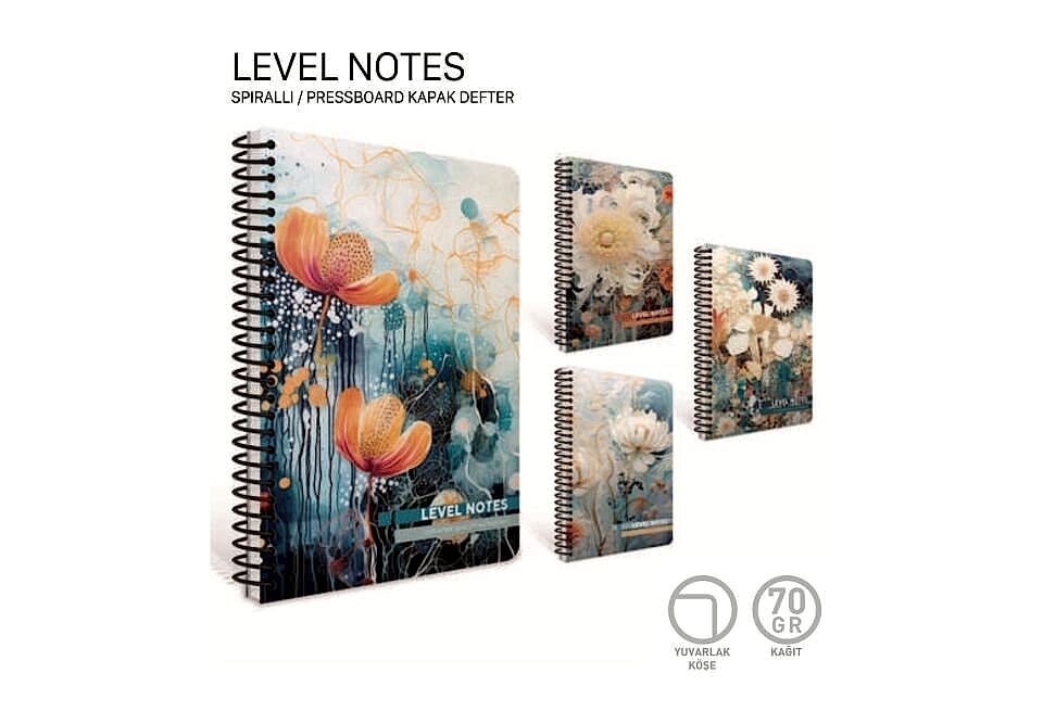 Gıpta Long Book Spiralli Pressboard Kapak Defter 17x24 80 Yaprak Kareli