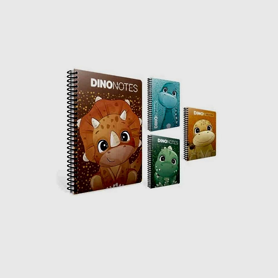 Gıpta Bad Dino Spiralli Karton Kapak Defter A4 80 Yaprak Kareli