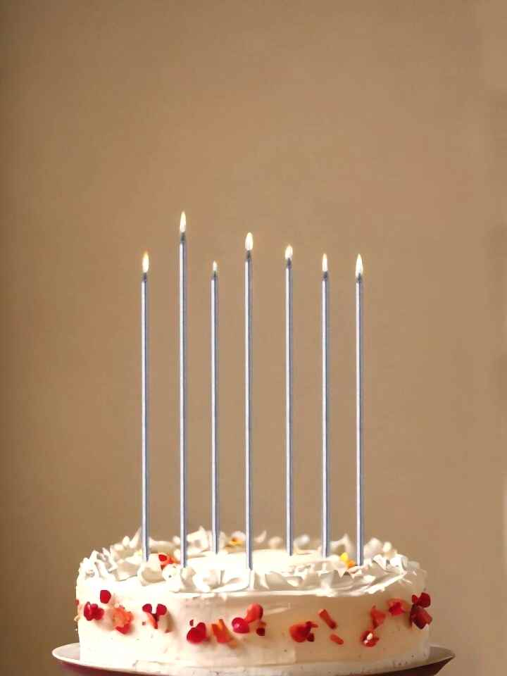 Astaş Gümüş Mum 20 Cm 7 Li