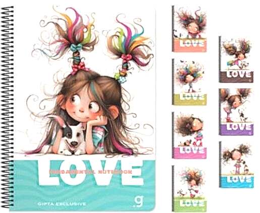 Gıpta Love Book Spiralli Pressboard Defter A4 80 Yaprak Çizgili