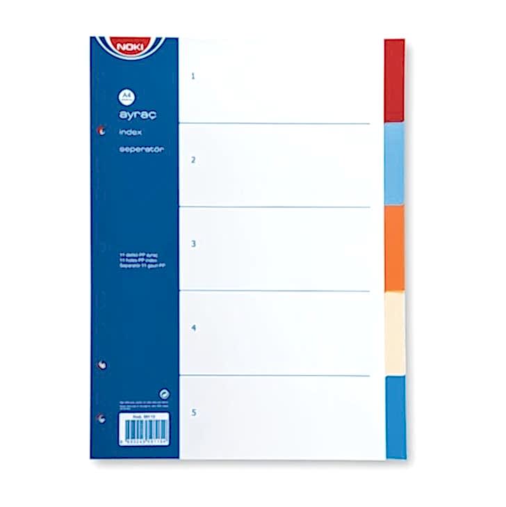 Noki Ayraç Pp 5 Renk