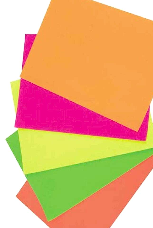 Lino Fosforlu Fon Kartonu 170 Gr 5 Renk 10 Lu