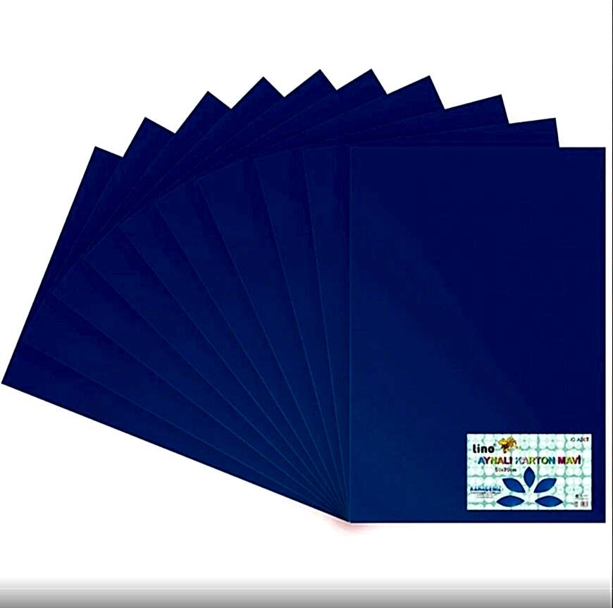 Lino Aynalı Metalik Karton Mavi 50x70 Cm&nbsp;&nbsp;&nbsp;&nbsp;