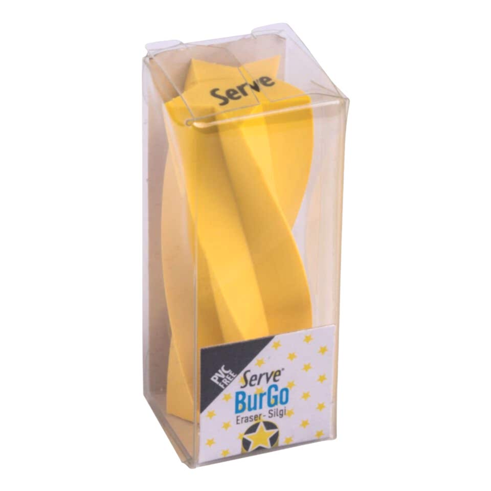 Serve Burgo Silgi Model 5 Fosforlu Sarı Tekli Pet