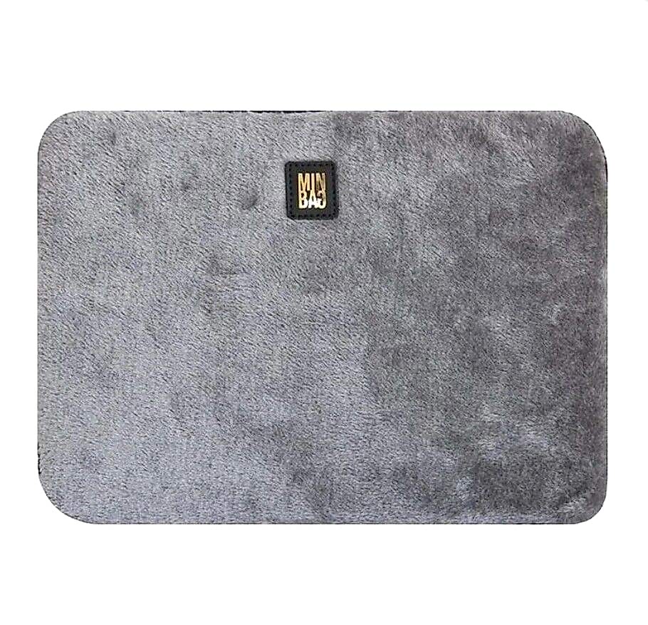 Minbag Plush Laptop Kılıfı 13 İnch Gri