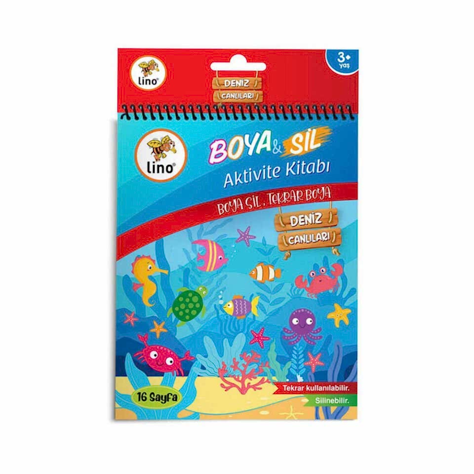 Lino Boya Sil Aktivite Boyama Kitabı Denizaltı