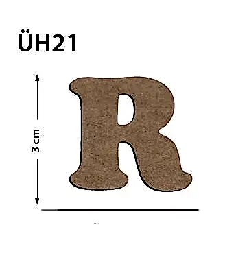 Okutan Ahşap 3 Cm R Harfi