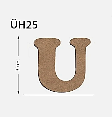 Okutan Ahşap 3 Cm U Harfi