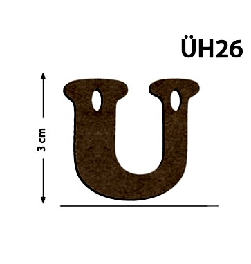 Okutan Ahşap 3 Cm Ü Harfi