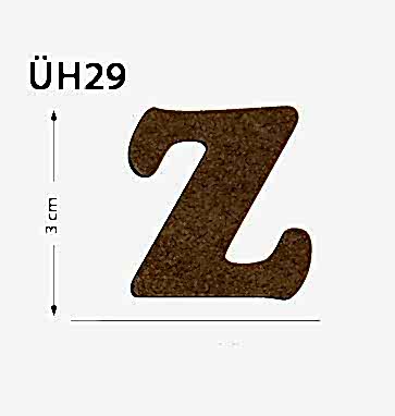 Okutan Ahşap 3 Cm Z Harfi