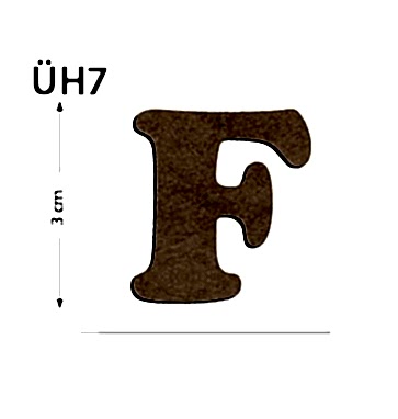 Okutan Ahşap 3 Cm F Harfi