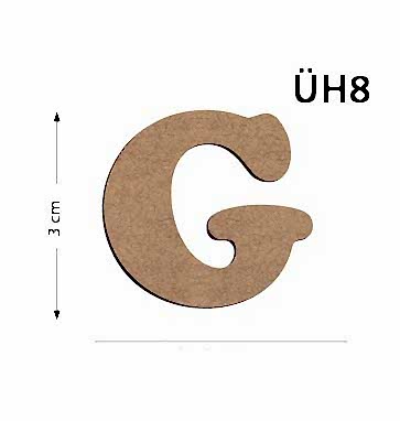 Okutan Ahşap 3 cm G Harfi