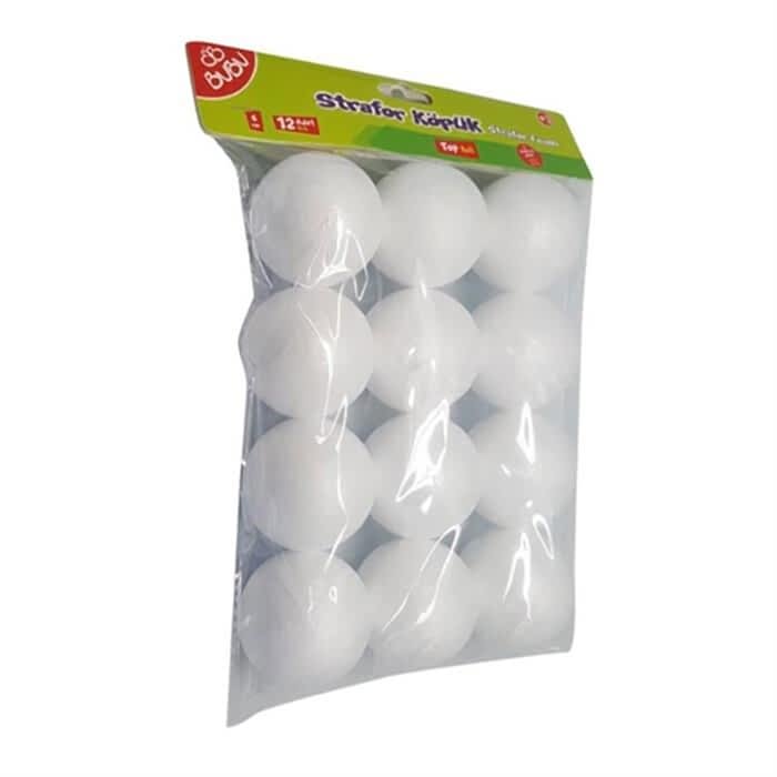 Bu-Bu Strafor Köpük Top 6 Cm 12 Li&nbsp;