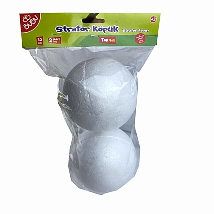 Bu-Bu Strafor Köpük Top 12 Cm 2 Parça&nbsp;