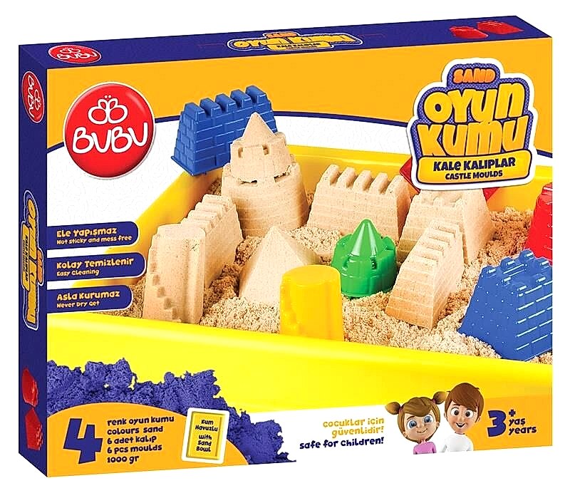 Bu-Bu Oyun Kumu Ve Kale Kalıplı Set 500 Gr