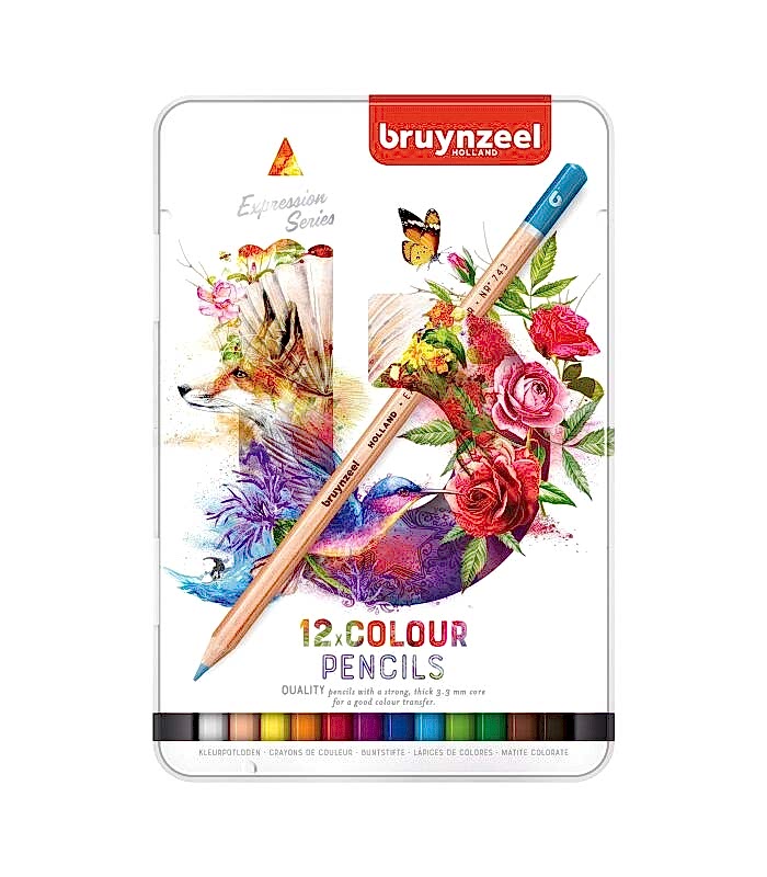 Bruynzeel Expression Colour 12 Li Kuru Boya Kalemi Seti