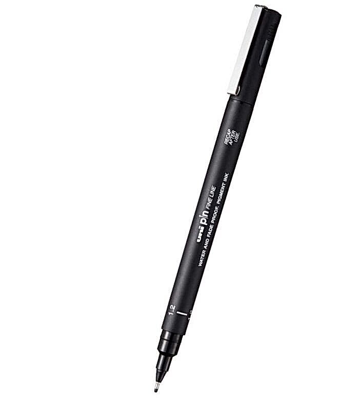 Uni Pin 1.2 Fine Line Akrilik Uçlu Kalem Siyah