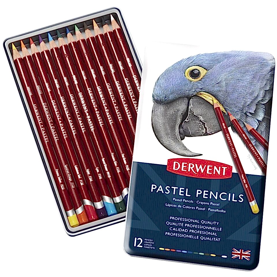 Derwent Pastel Pencil 12 Li Metal Kutu
