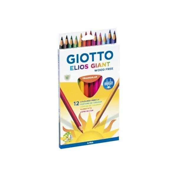 Giotto Elios Giant  Kuru Boya Kalemi Askılı Paket 12 Li