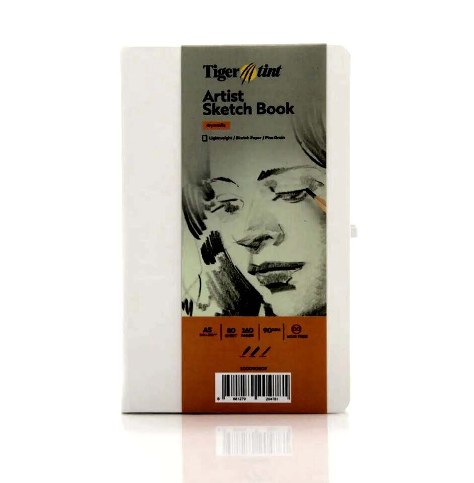 Güven Art&nbsp;Tigertint Eskiz Defteri Sert Kapak 90 Gr A5 80 Yaprak Beyaz