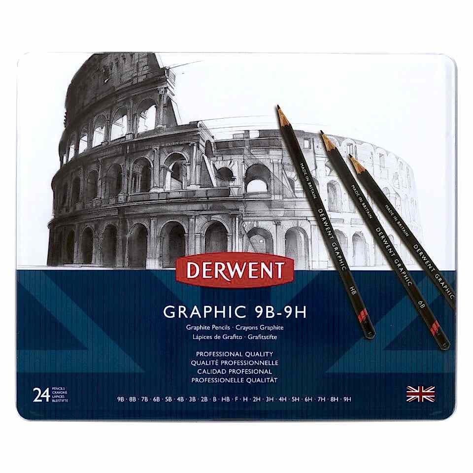 Derwent Graphic Pencil 24 Lü Set Metal Kutu