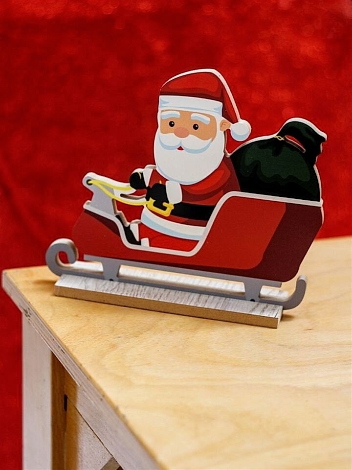 Astaş Ahşap Kızaklı Noel Baba 19.5x5x17.8  Cm