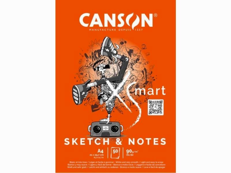 Canson Pad Xsmart Sketch Notes A4 90G 50Sh