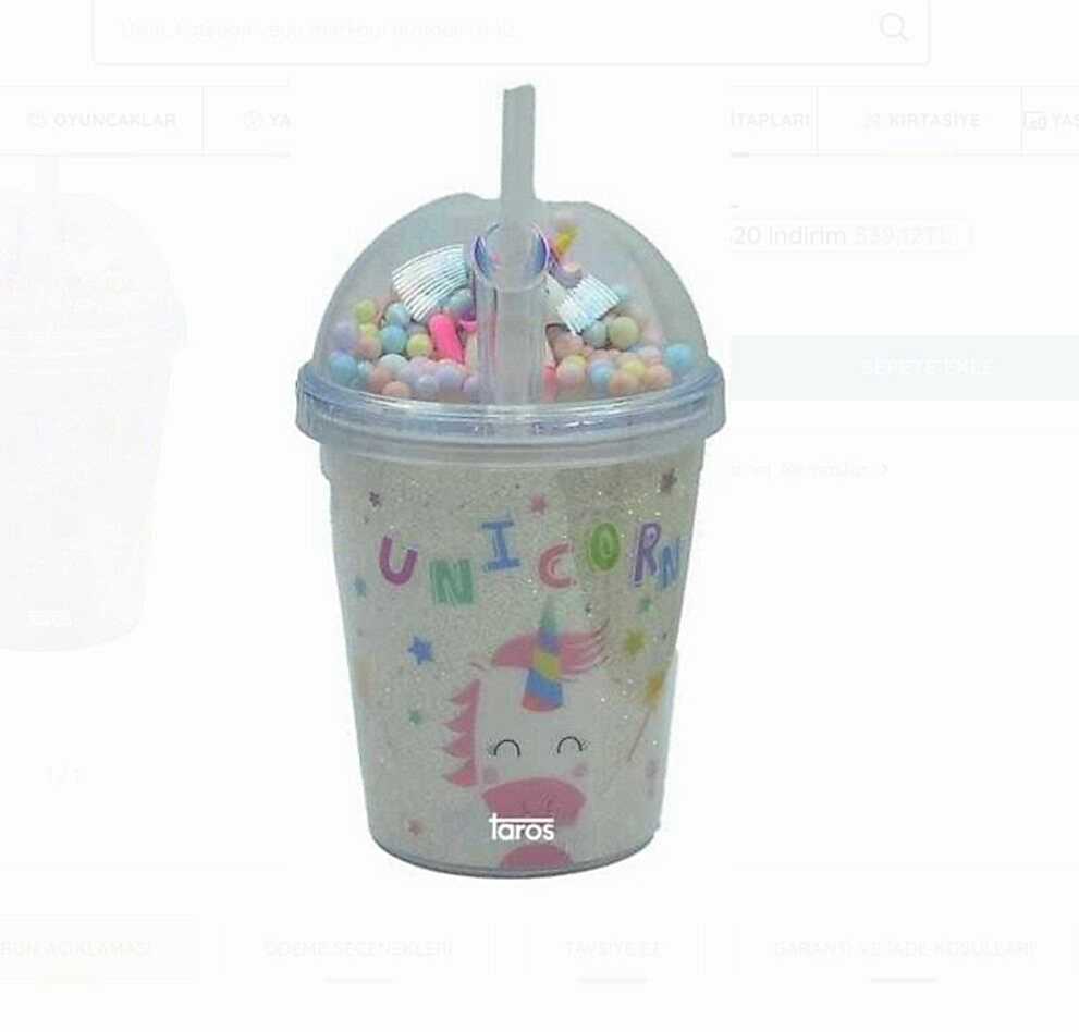 Taros Bon Bon Unicorn Milkshake Bardağı 350 Ml