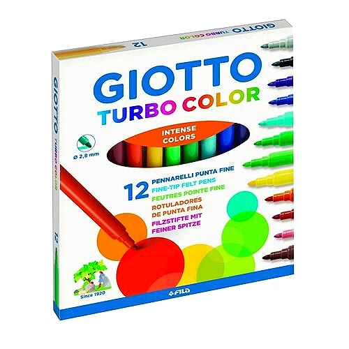 Giotto Turbo Color Keçeli Boya 12 Li Kutu