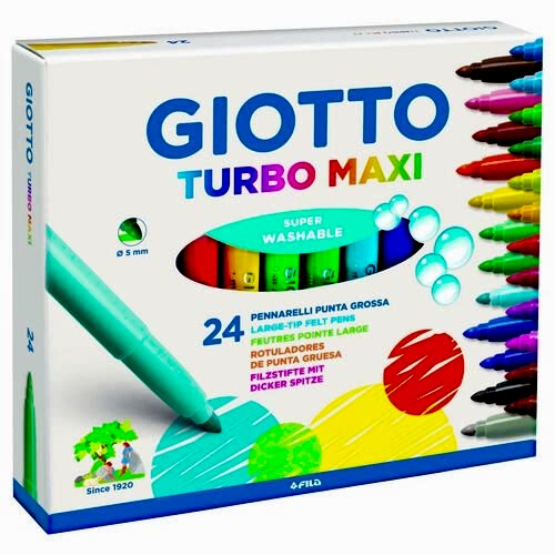 Giotto Turbo Maxi Keçeli Boya 24 Lü Kutu