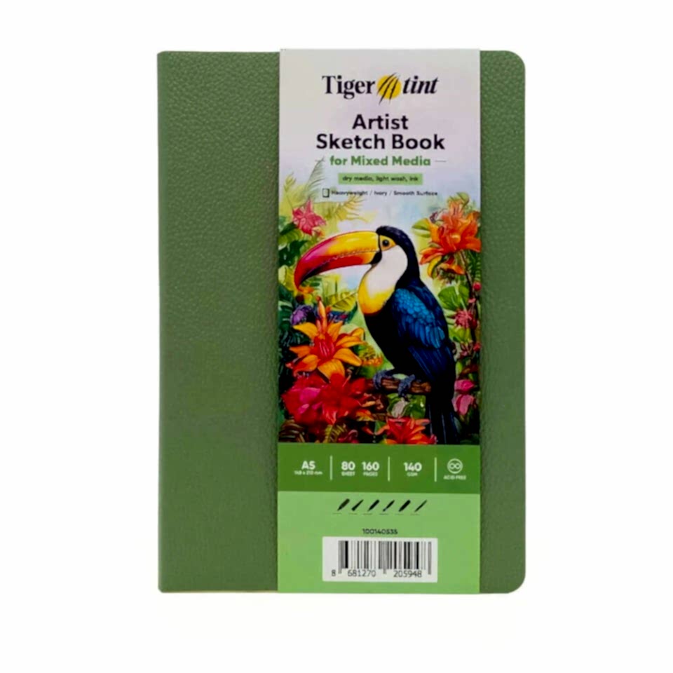 Güven Art Tigertint Soft Kapak Defter A5 140 Gr 80 Yaprak Mint Yeşili 100140535