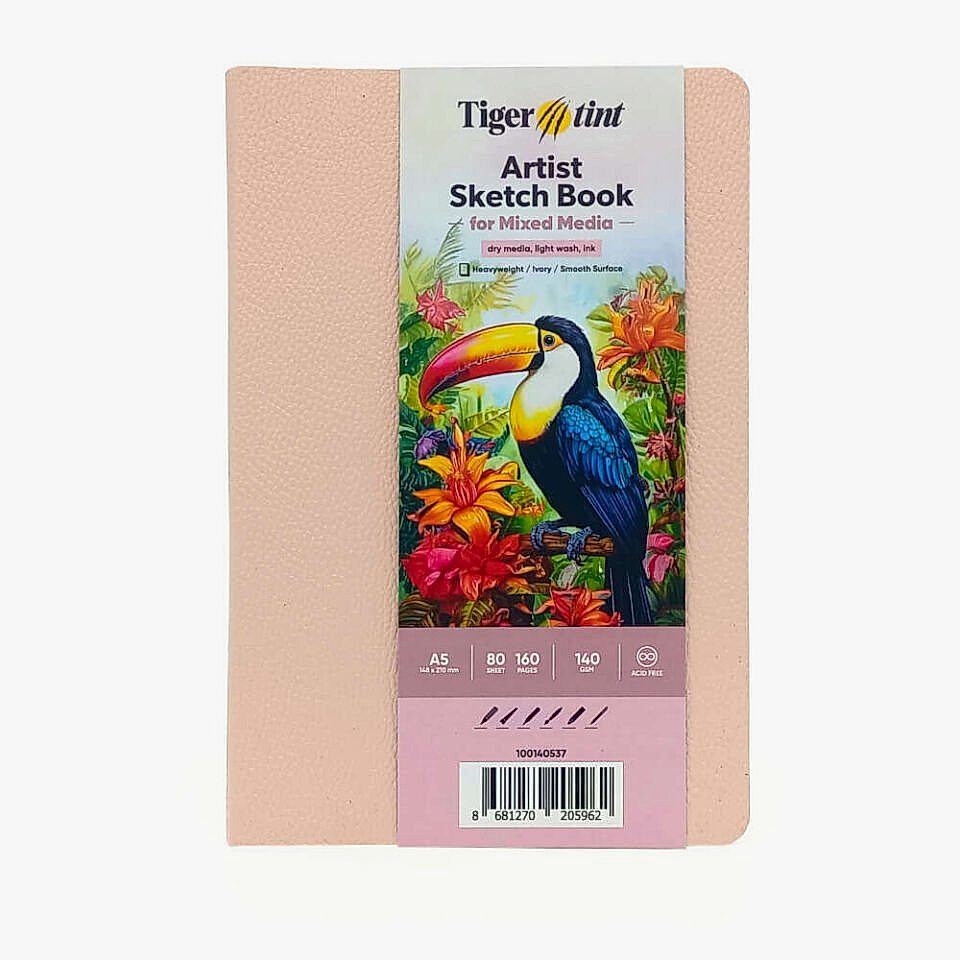Güven Art Tigertint Soft Kapak Defter A5 140 Gr 80 Yaprak Pudra Pembe 100140537