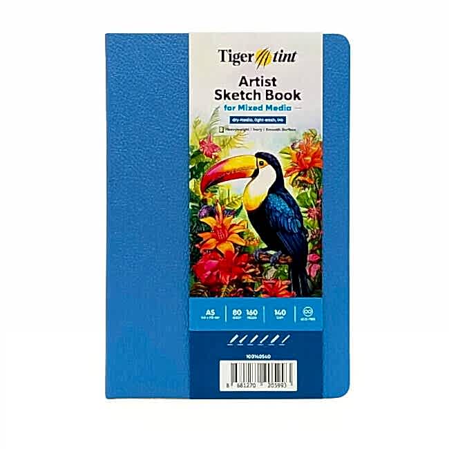 Güven Art Tigertint Soft Kapak Defter A5 140 Gr 80 Yaprak Gök Mavi 100140540