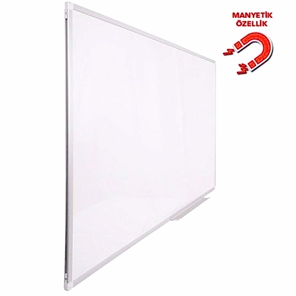 İnter 45x60 Alüminyum Çerçeve Manyetik Yüzeyli Duvara Monte Beyaz Yazı Tahtası